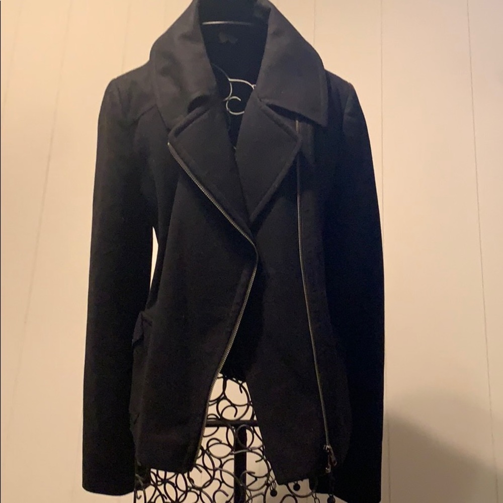 Black with cross zipper jacket- barely worn